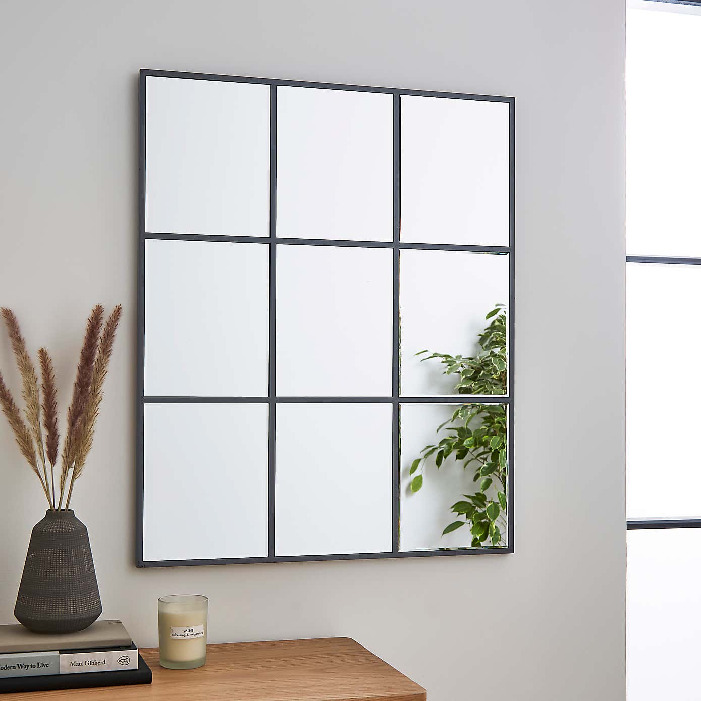 Apartment Window Square Wall Mirror