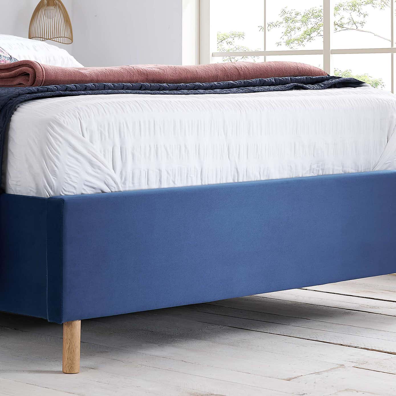 Loxley Velvet Ottoman Bed