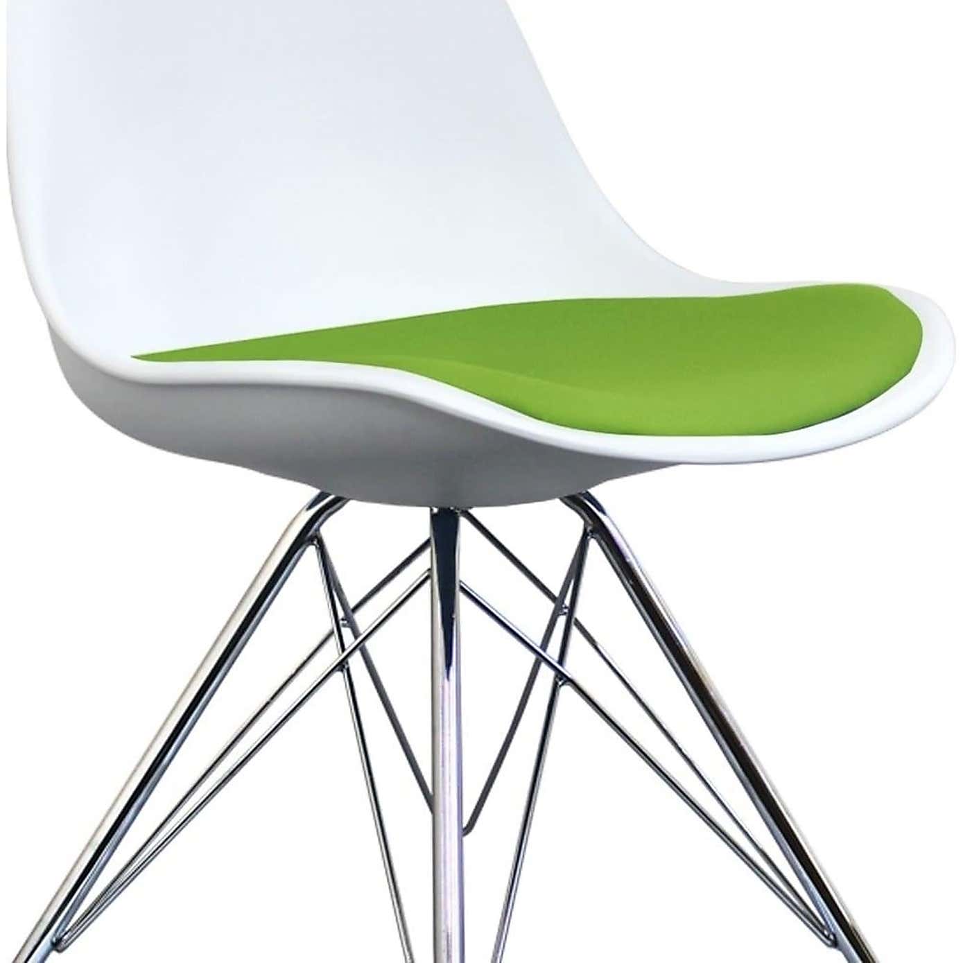 Fusion Living Soho White Plastic Dining Chair