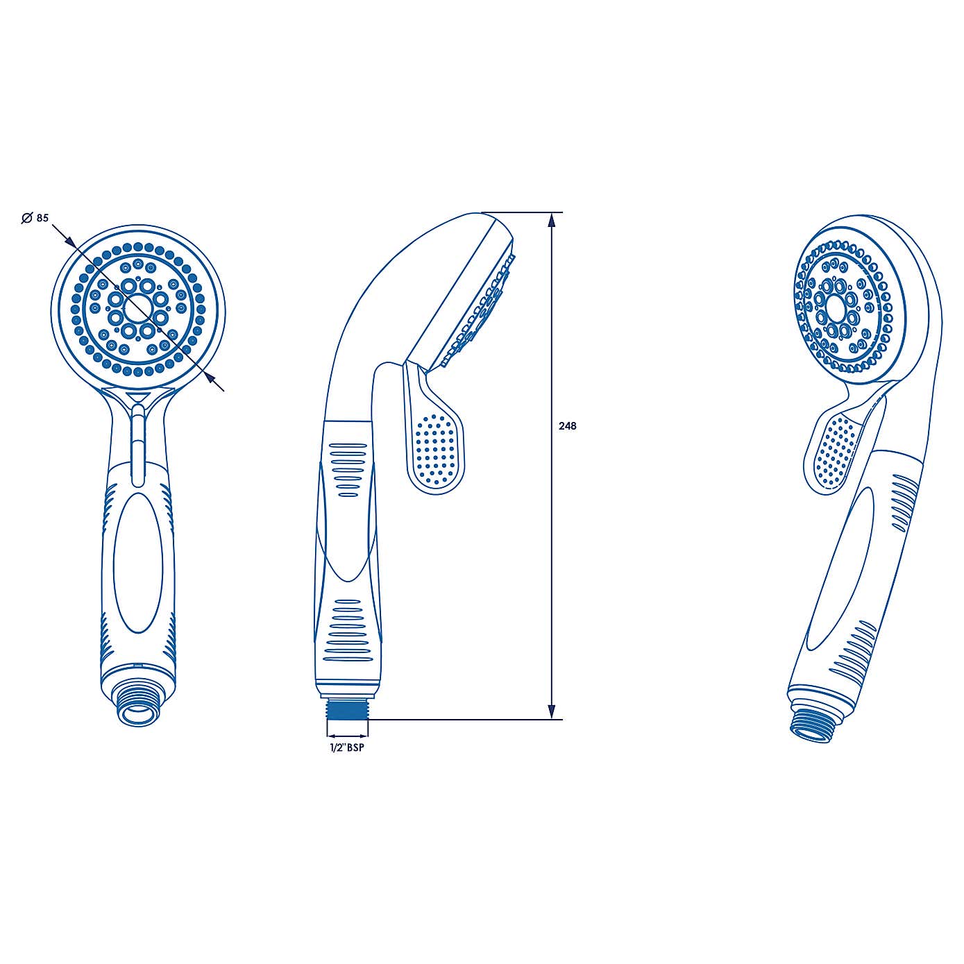 Assistive 4 Function Shower Handset