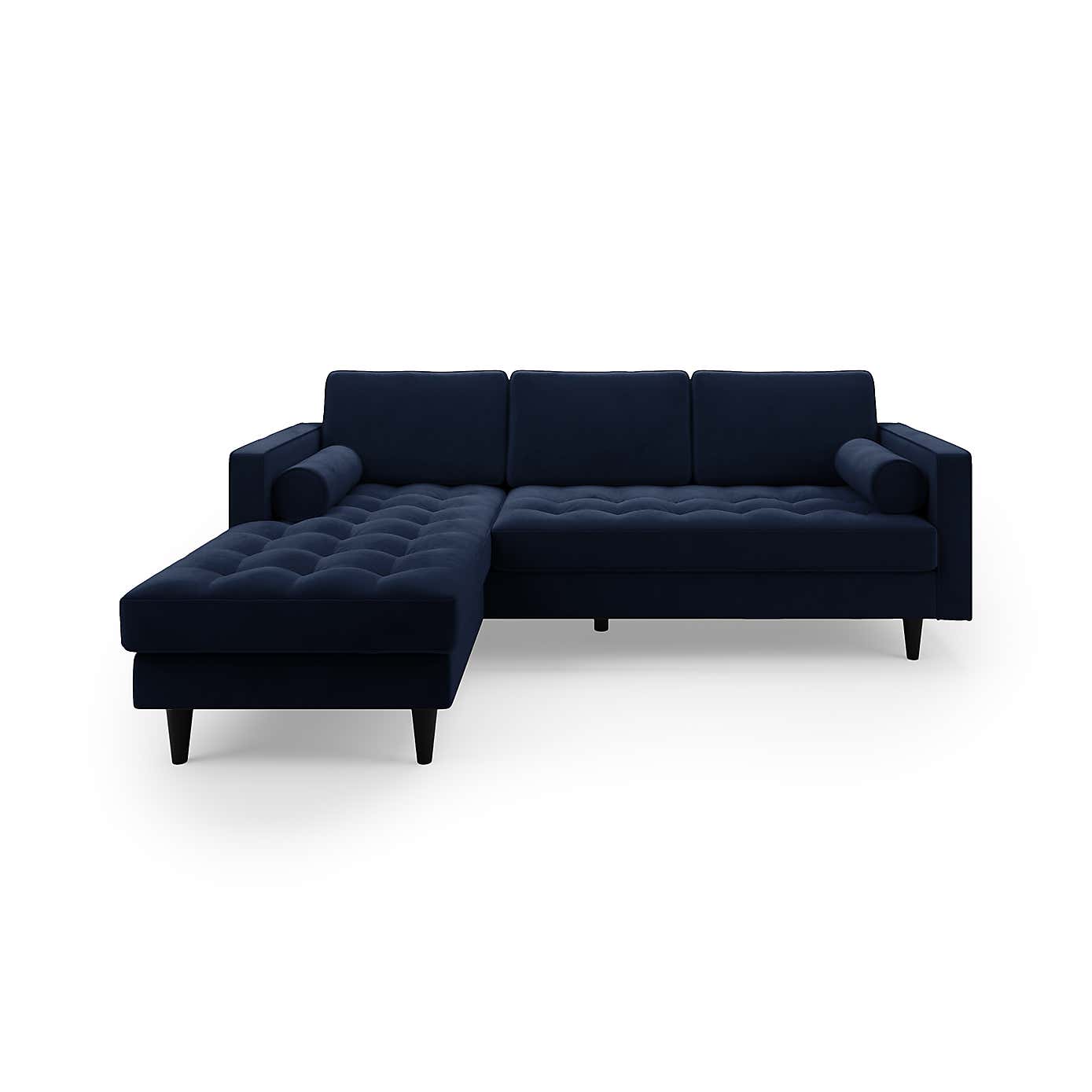 Zoe Velvet Left Hand Corner Sofa