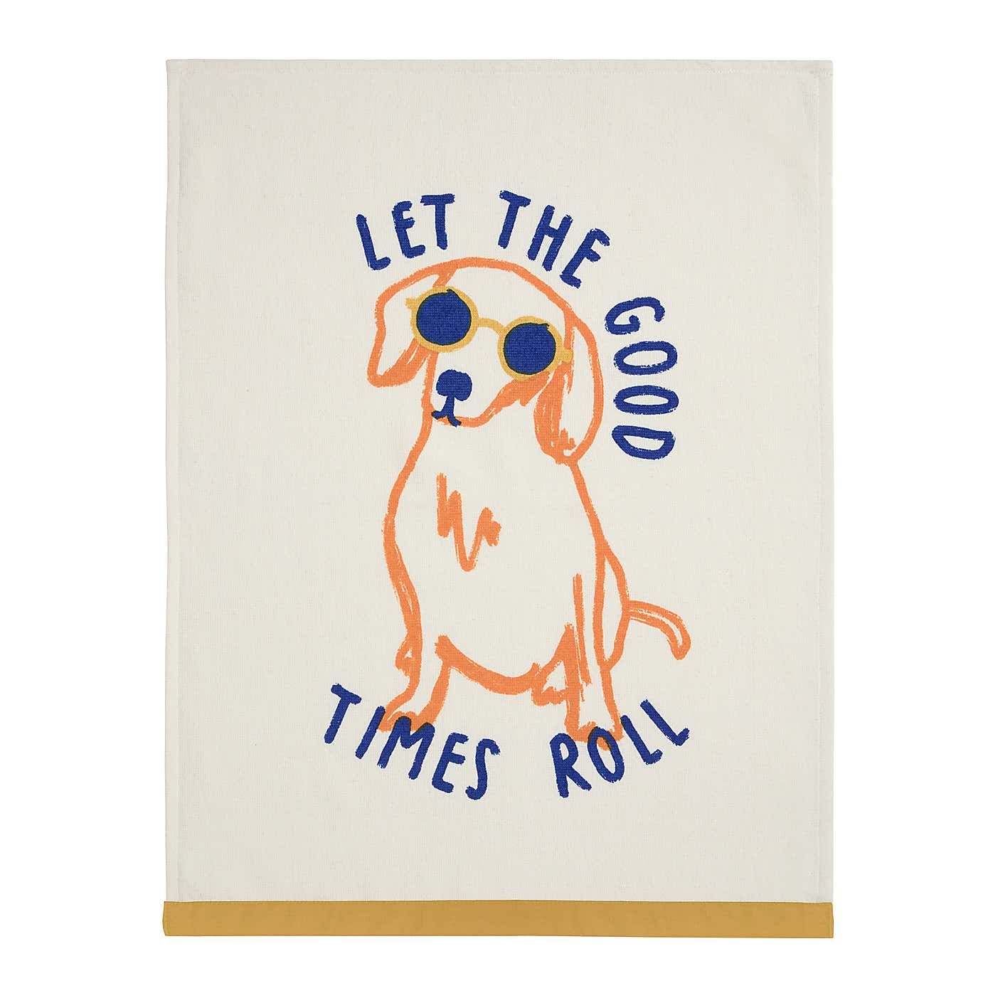 Good Times Motif Tea Towel