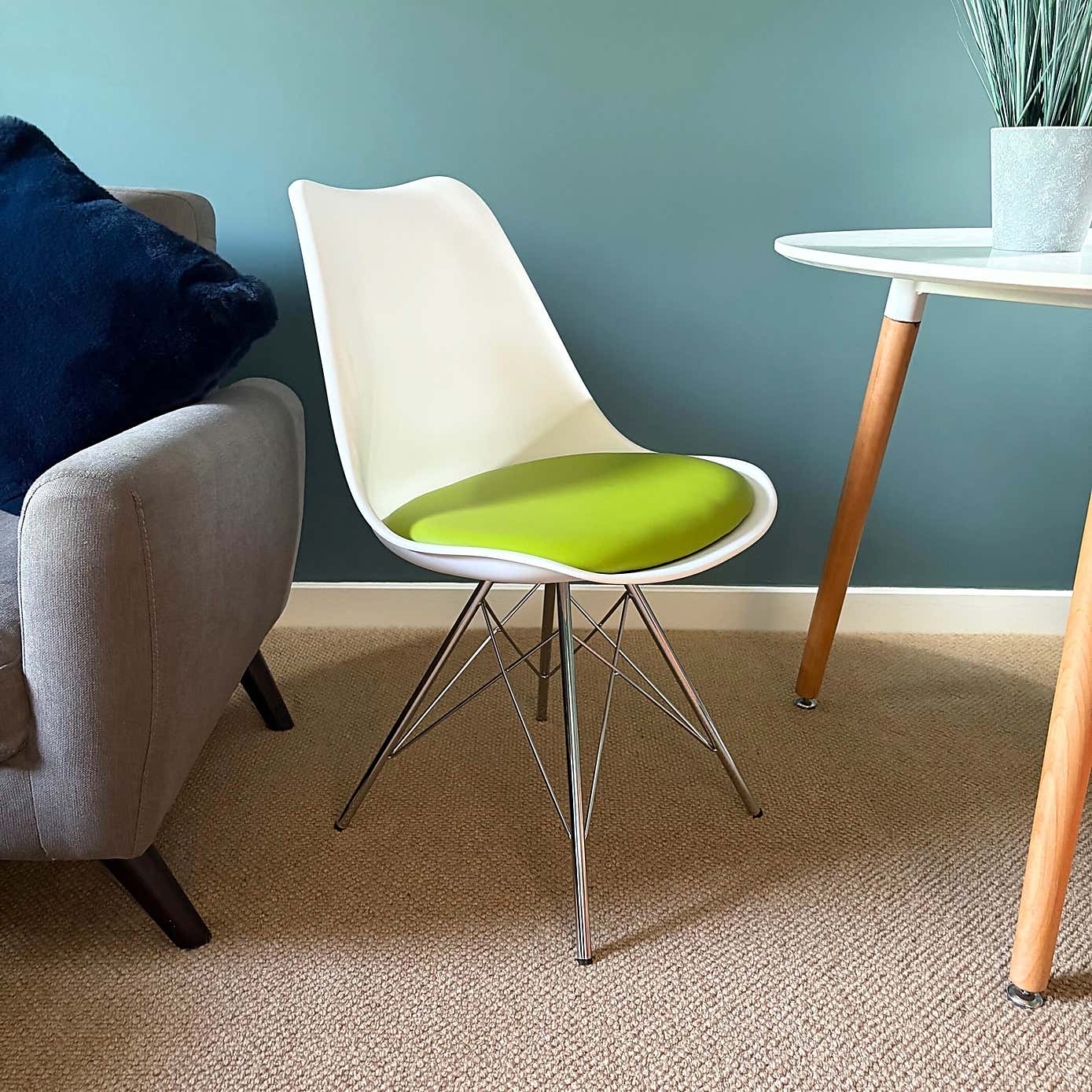 Fusion Living Soho White Plastic Dining Chair