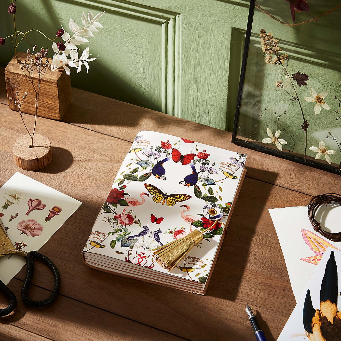 Recycled Leather Kaleidoscope Notebook