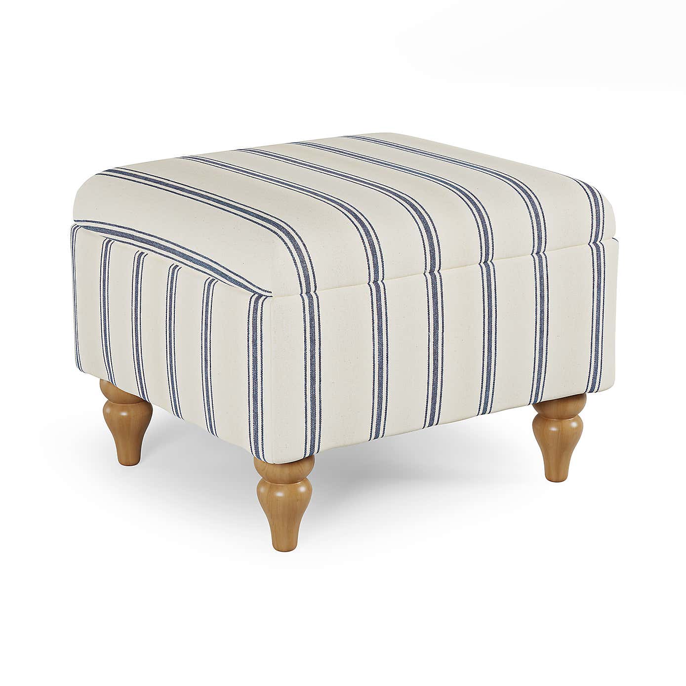 Oswald Stripe Storage Footstool