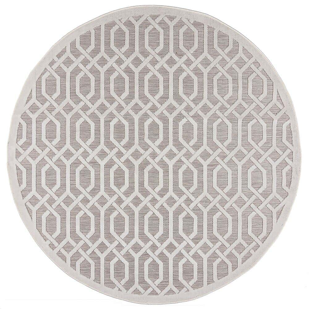 Mataro Geometric Indoor Outdoor Round Rug