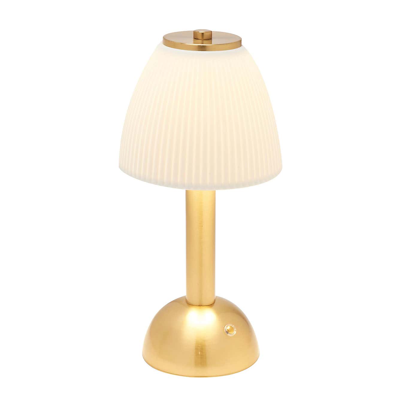 Hestia White Rechargeable Colour Changing LED Touch Table Lamp with Bronze Base