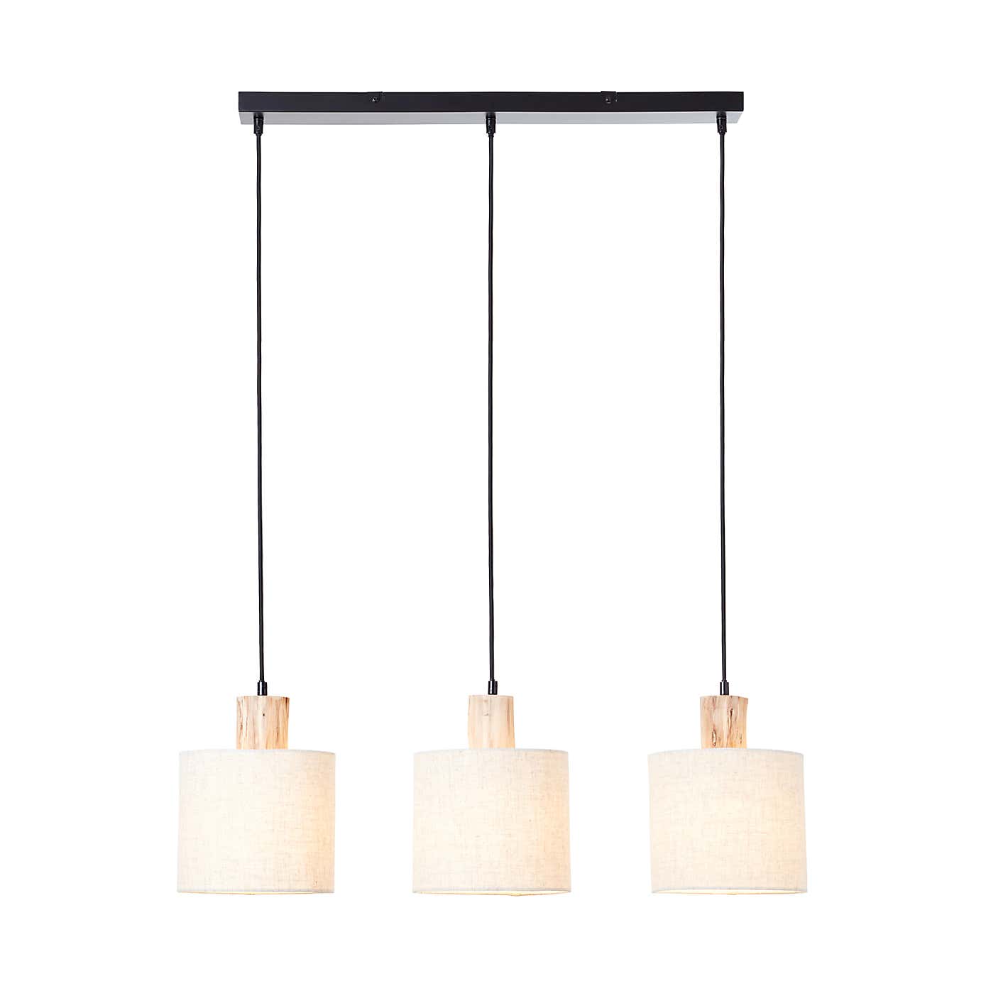 Vogue Ferris 3 Light Diner Ceiling Fitting