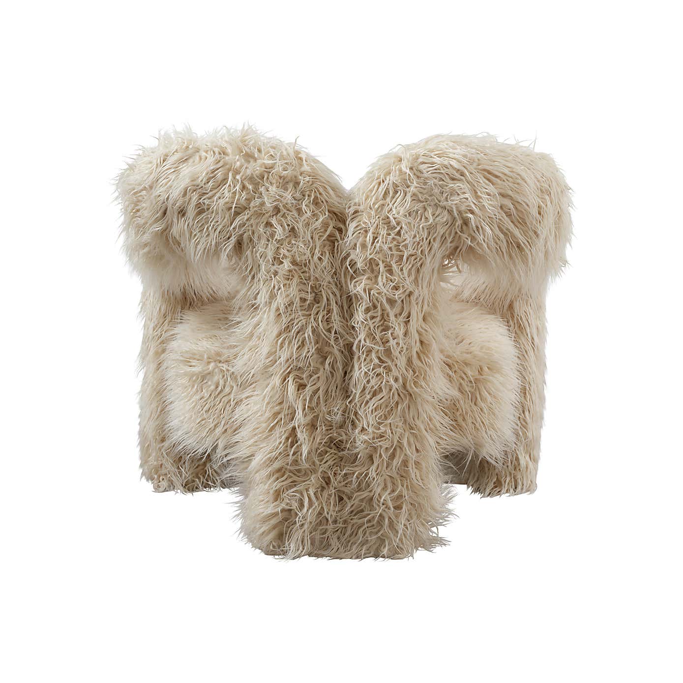 Freyja Ivory Faux Fur Occasional Armchair