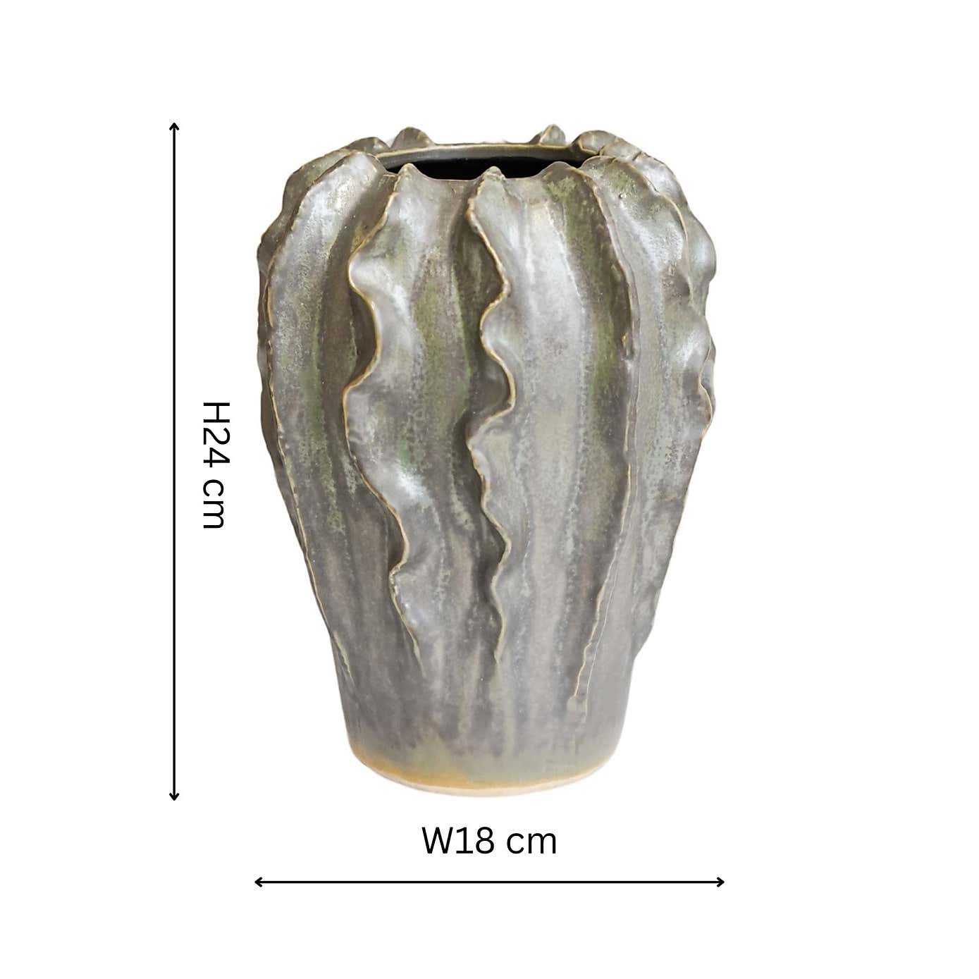 Scarlet Coral Reef Ceramic Vase