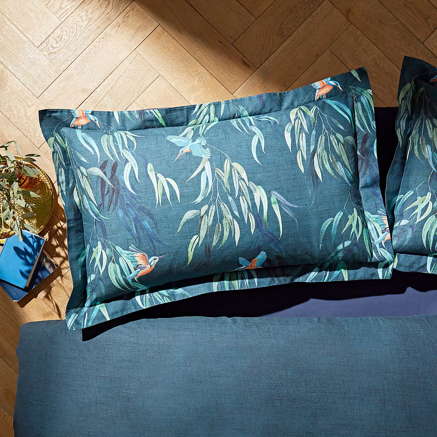 NHM Kingfisher Oxford Pillowcase Peacock