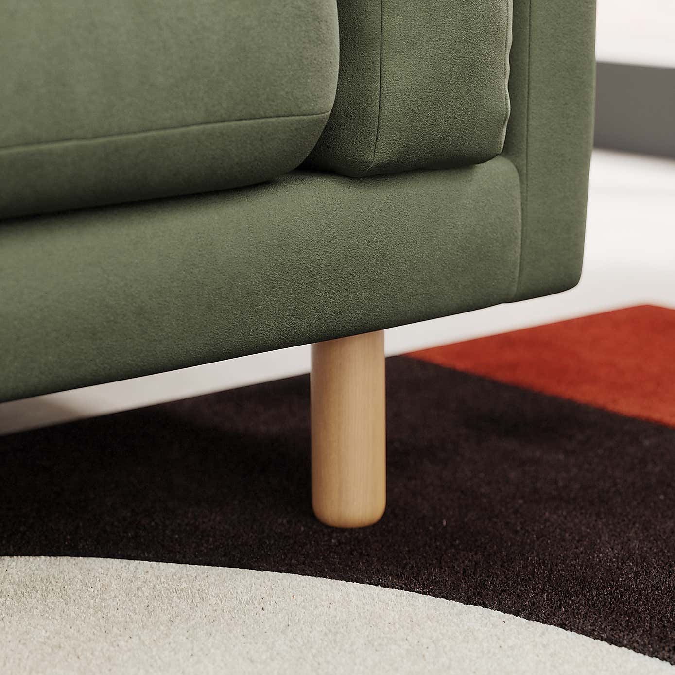 Newton Matte Plush Velvet Corner Chaise Sofa