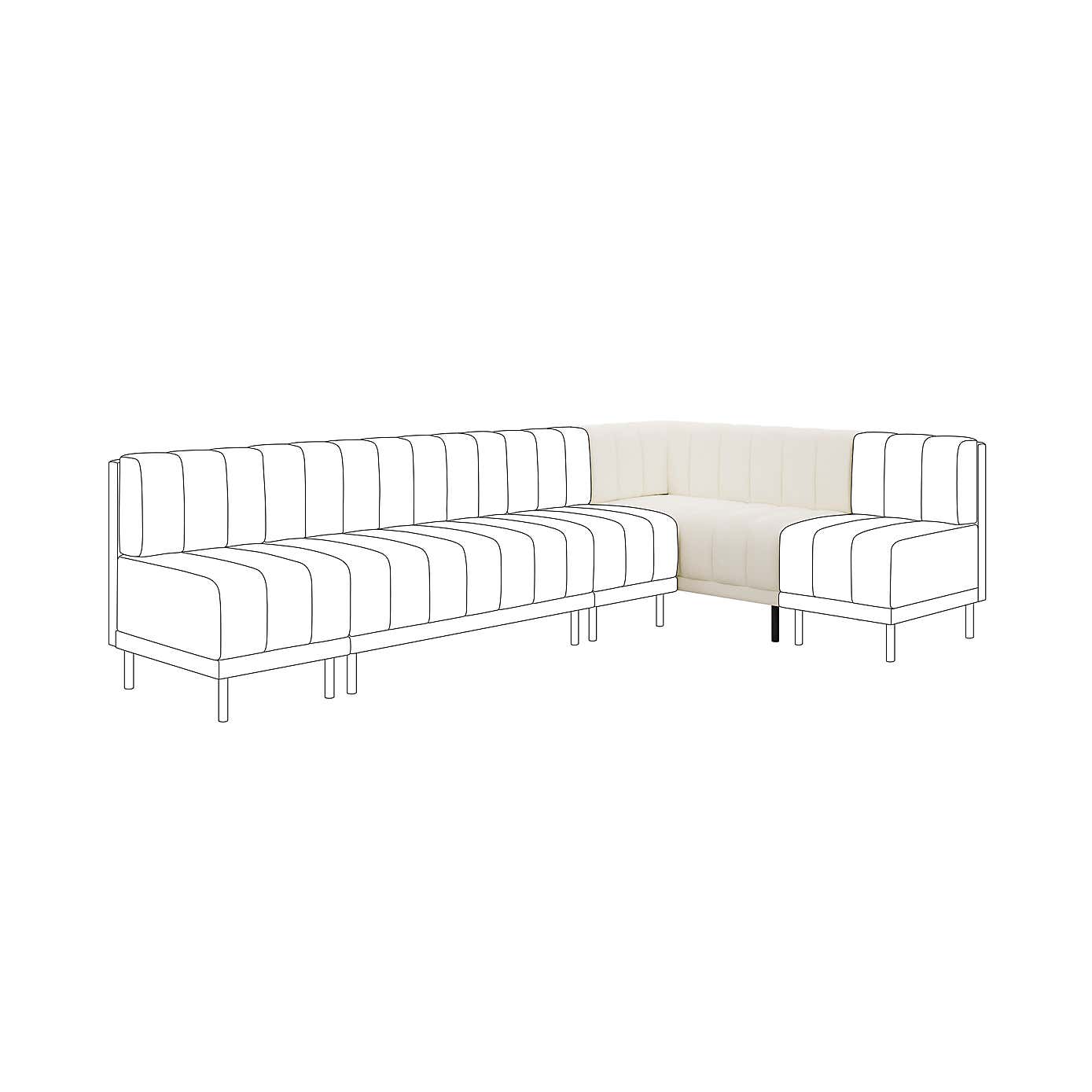 Amali Corner Dining Bench, Boucle