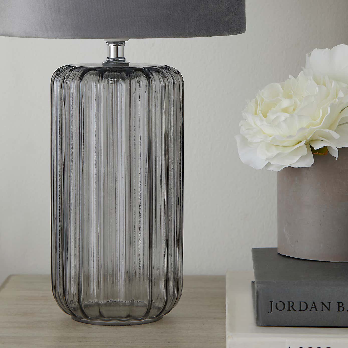 Christine Ribbed Glass Table Lamp