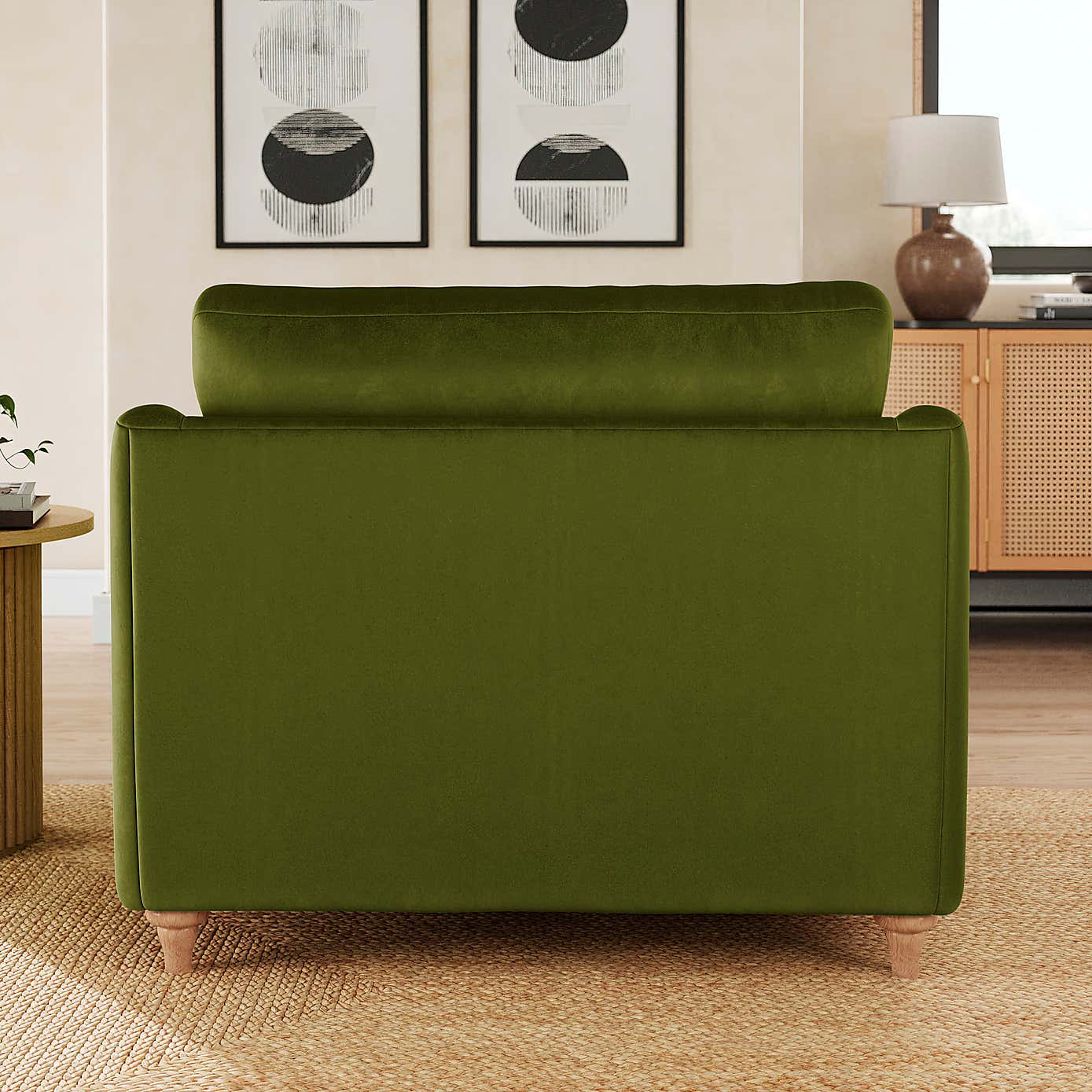 Hattie Matte Plush Velvet Snuggle Sofa