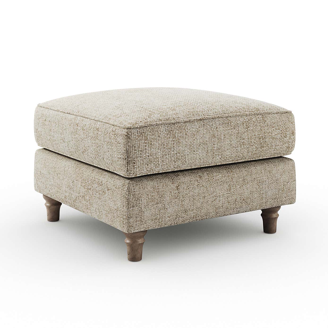 Flori Footstool, Chunky Chenille
