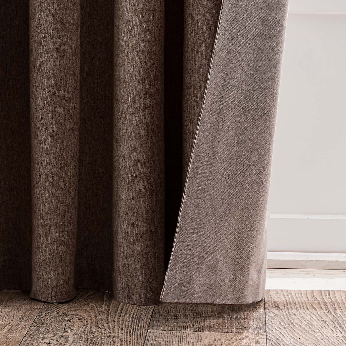 Luna Brushed Reversible Blackout Eyelet Curtains