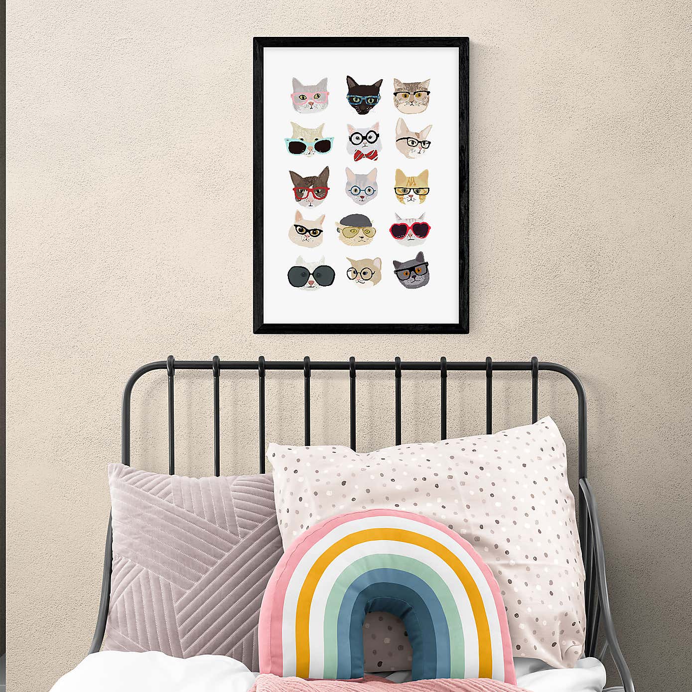 East End Prints Cats in Glasses Print