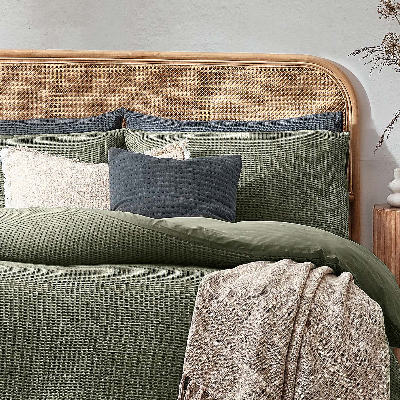 Yard Chunky Waffle Duvet Cover and Pillowcase Set