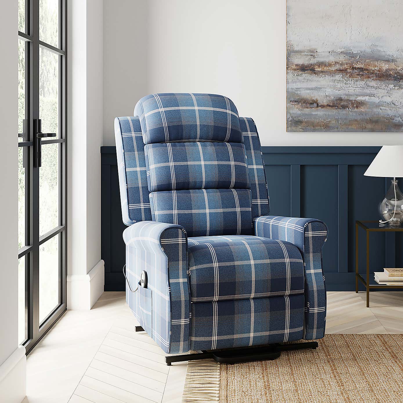 Edith Check Rise and Recline Chair