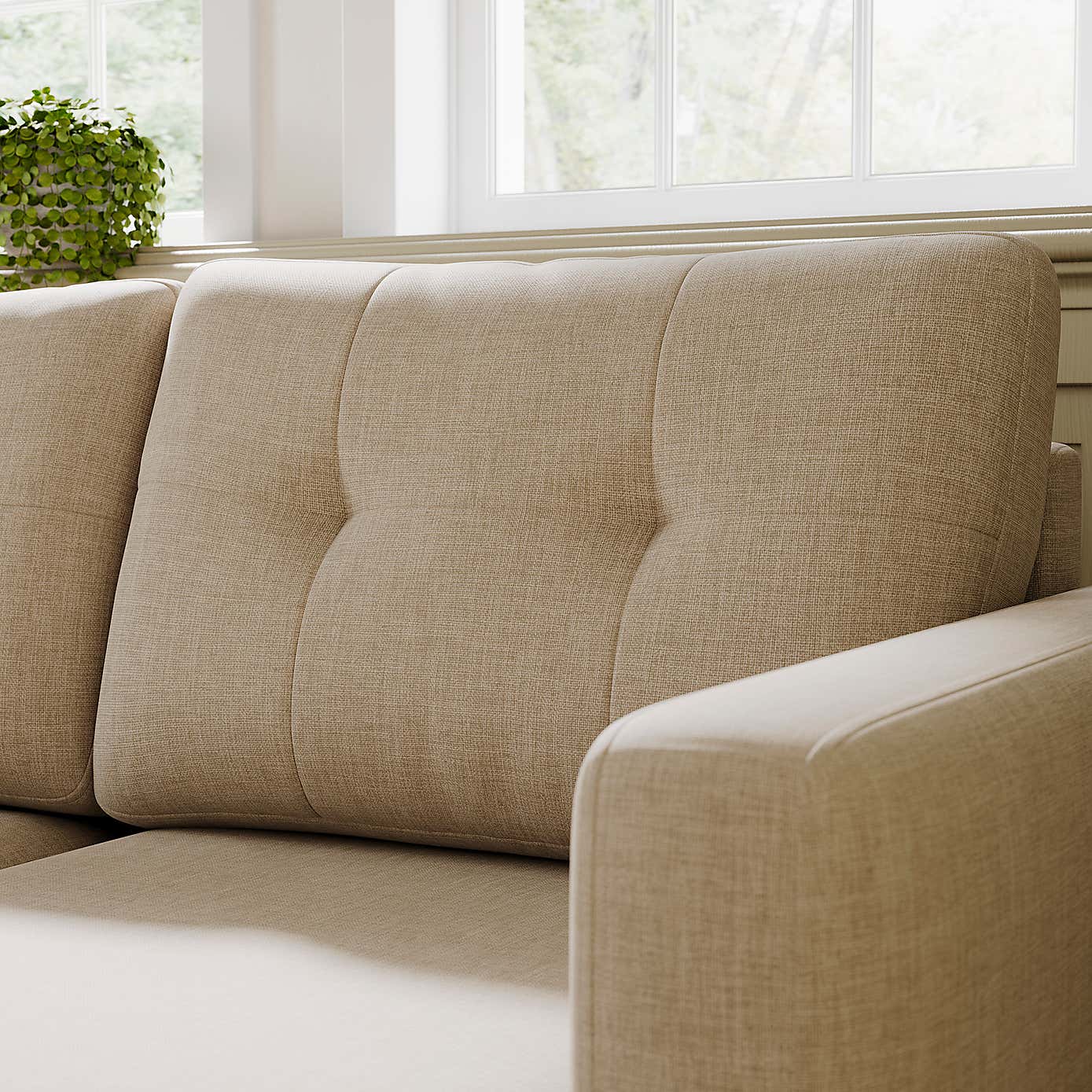 Barker Flatweave Trundle Corner Chaise Sofa Bed