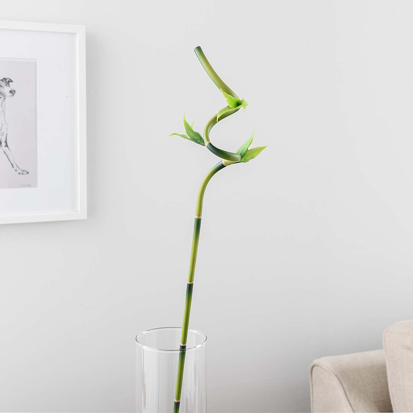 Artificial Green Lucky Bamboo Stem