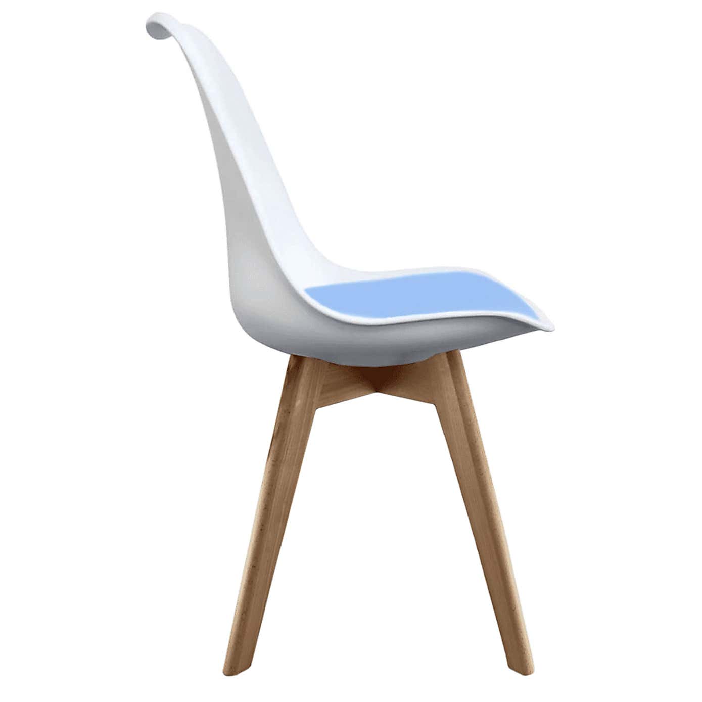 Fusion Living Soho White Plastic Dining Chair with Squared Legs