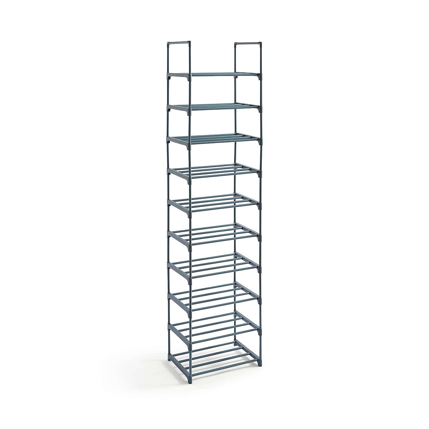 10 Tier Plastic Shoe Rack