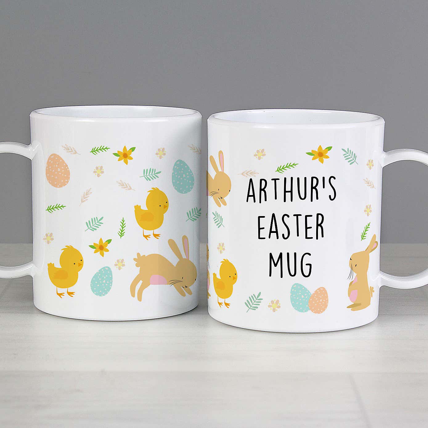 Personalised Easter Bunny Plastic Mug