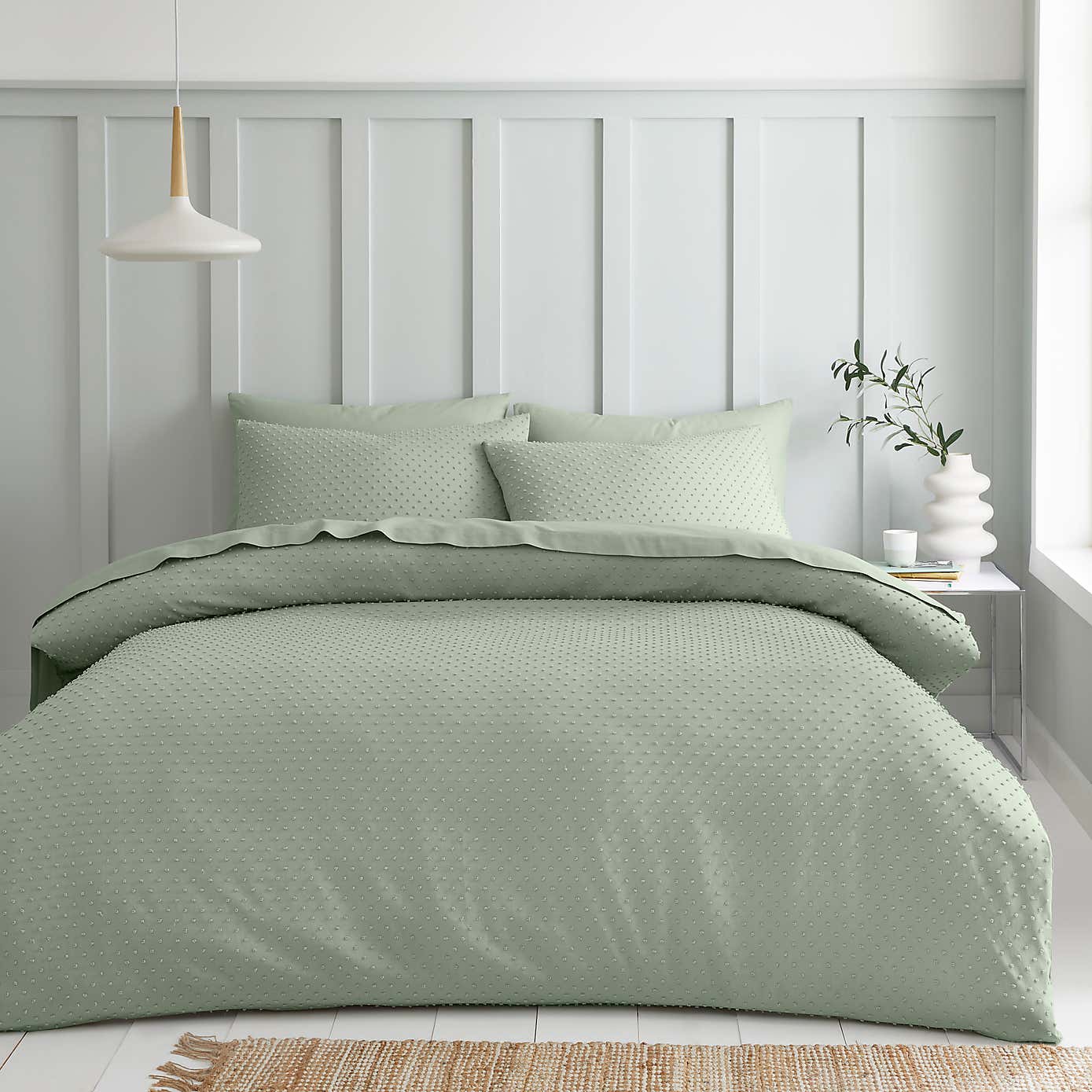 Valley Clipped Jacquard Duvet Cover & Pillowcase Set