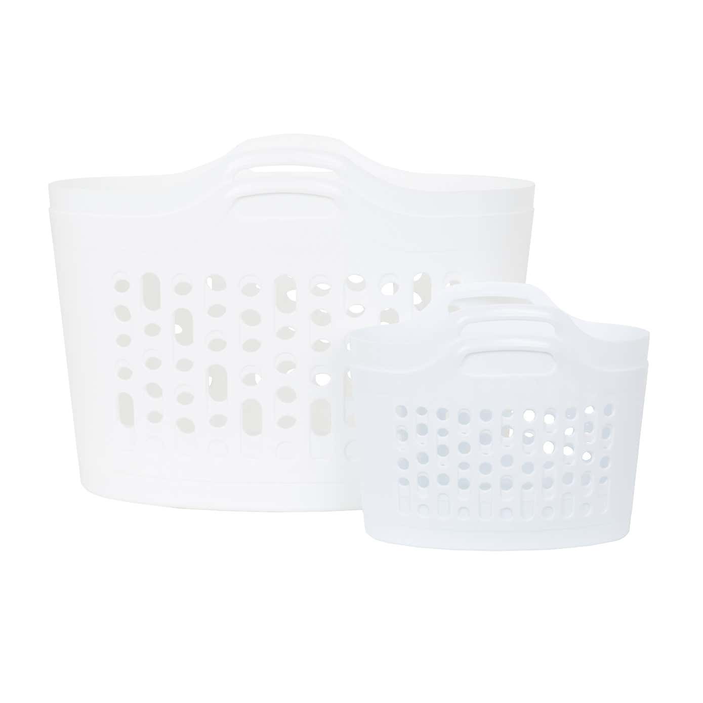 Wham 8/50L Set of 4 Plastic Flexi Laundry Baskets