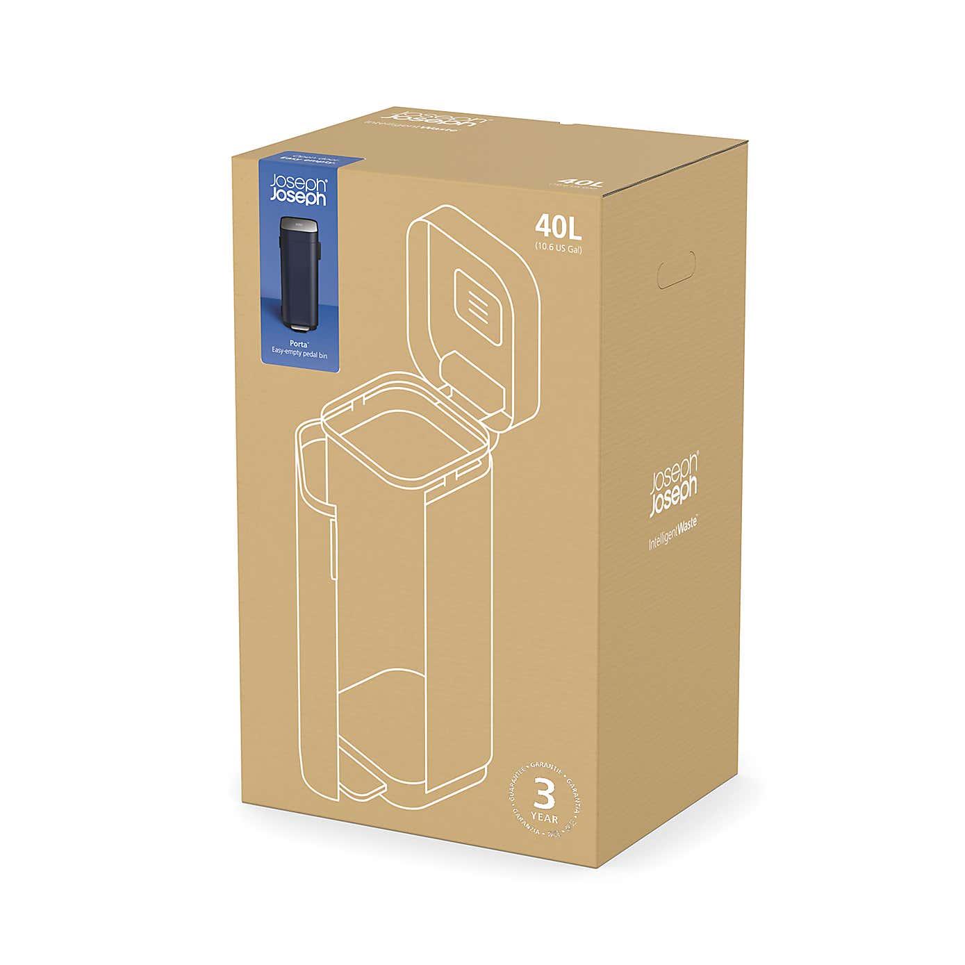 Joseph Joseph Midnight Blue 40L Porta Bin