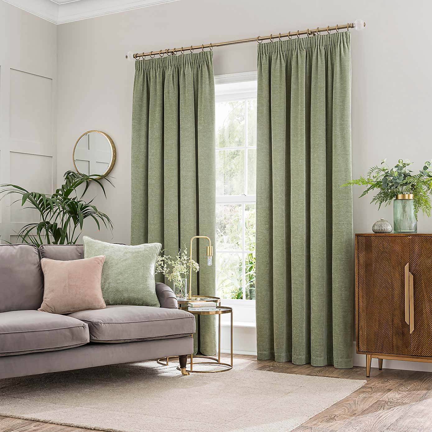 Vintage Chenille Pencil Pleat Curtains