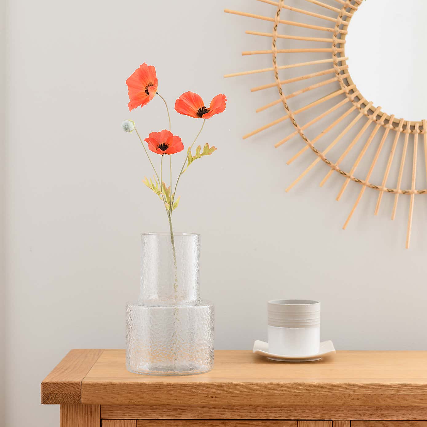 Artificial Poppy Red Spray