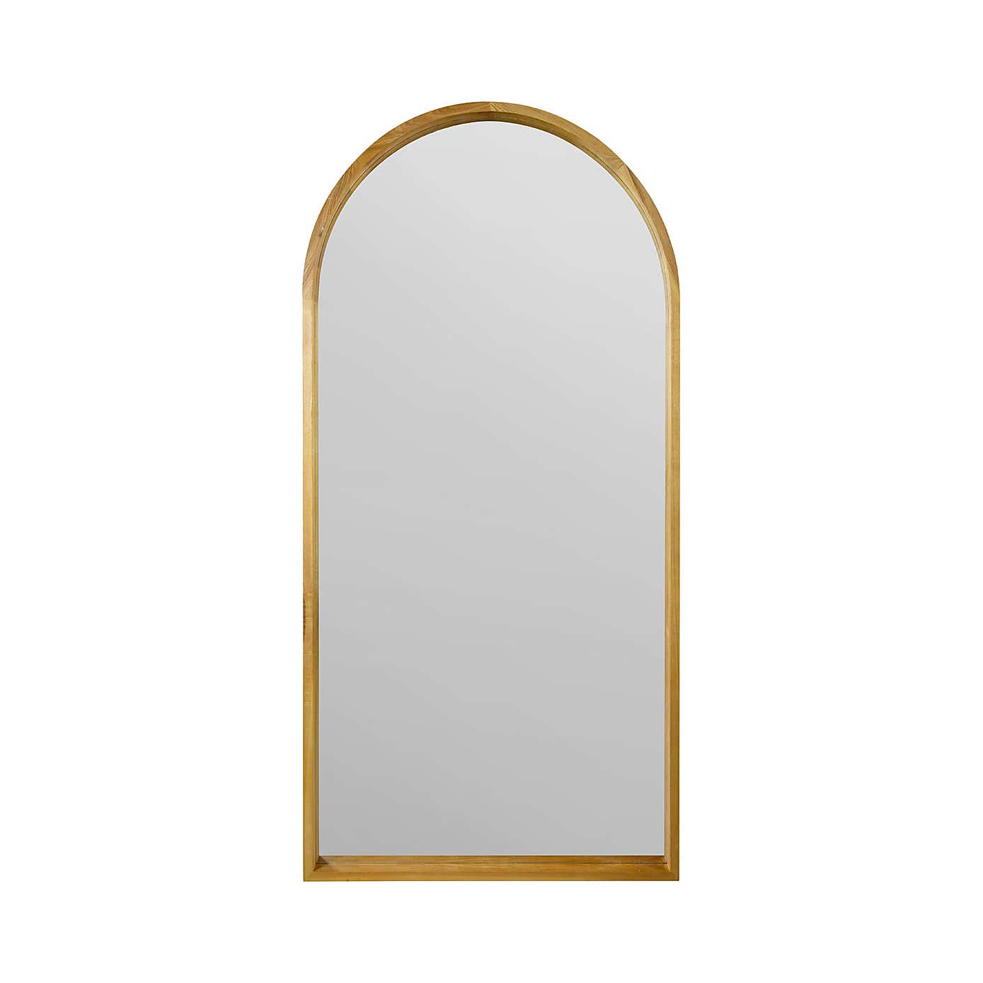 The Naturalis Solid Oak Frame Arched Leaner Wall Mirror