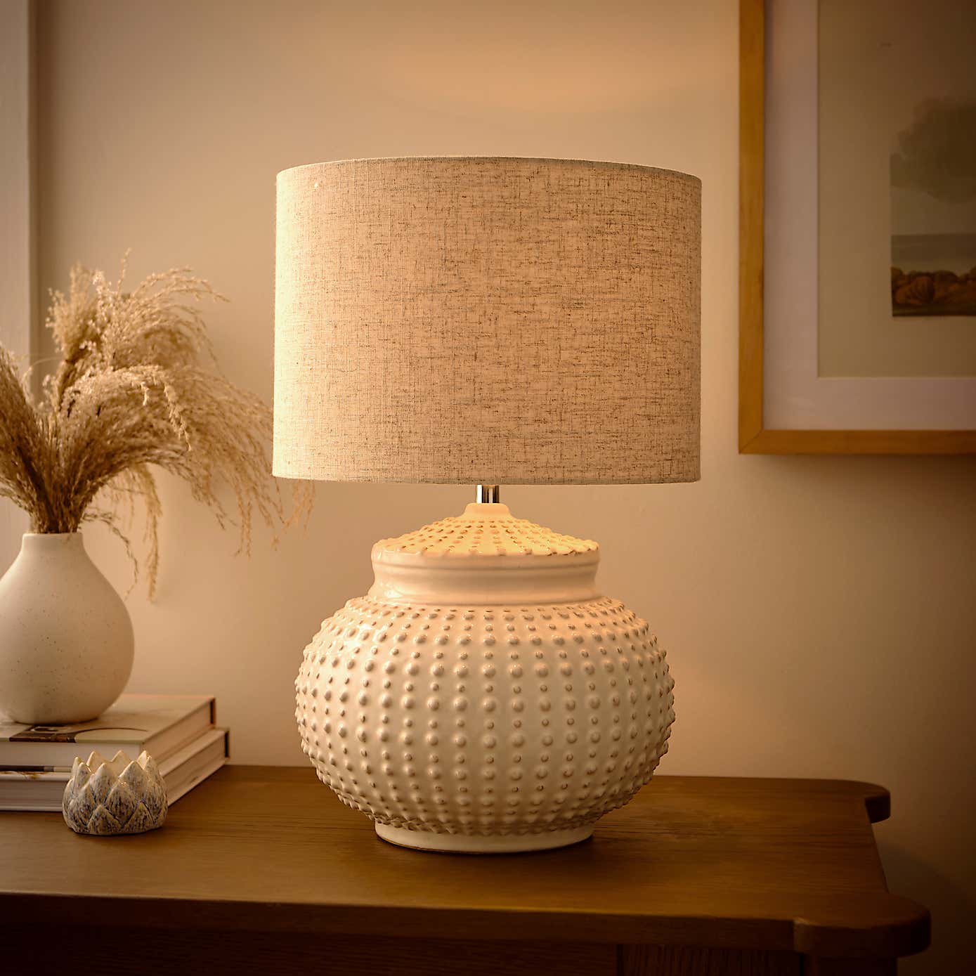 Zeeburg Urchin Ceramic Cream Table Lamp