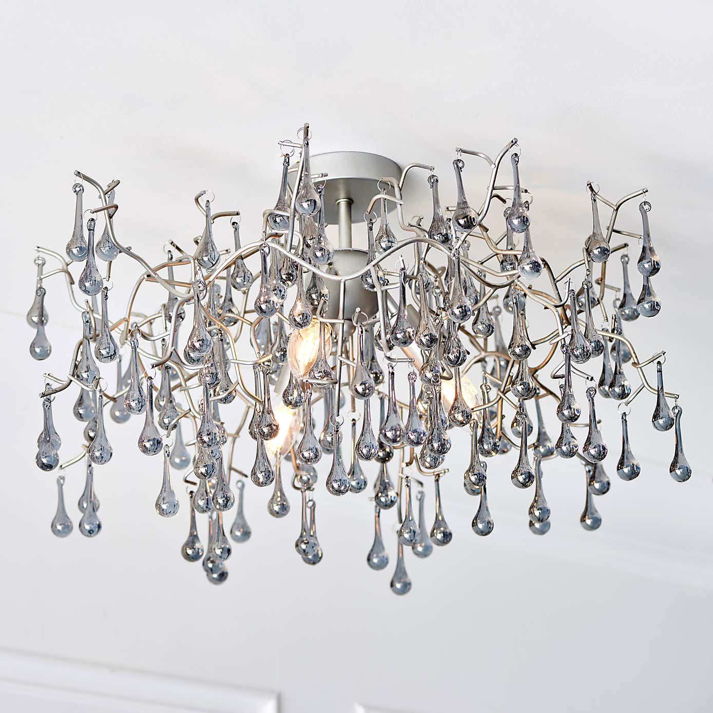 Vogue Wisteria 3 Light Semi Flush Ceiling Fitting