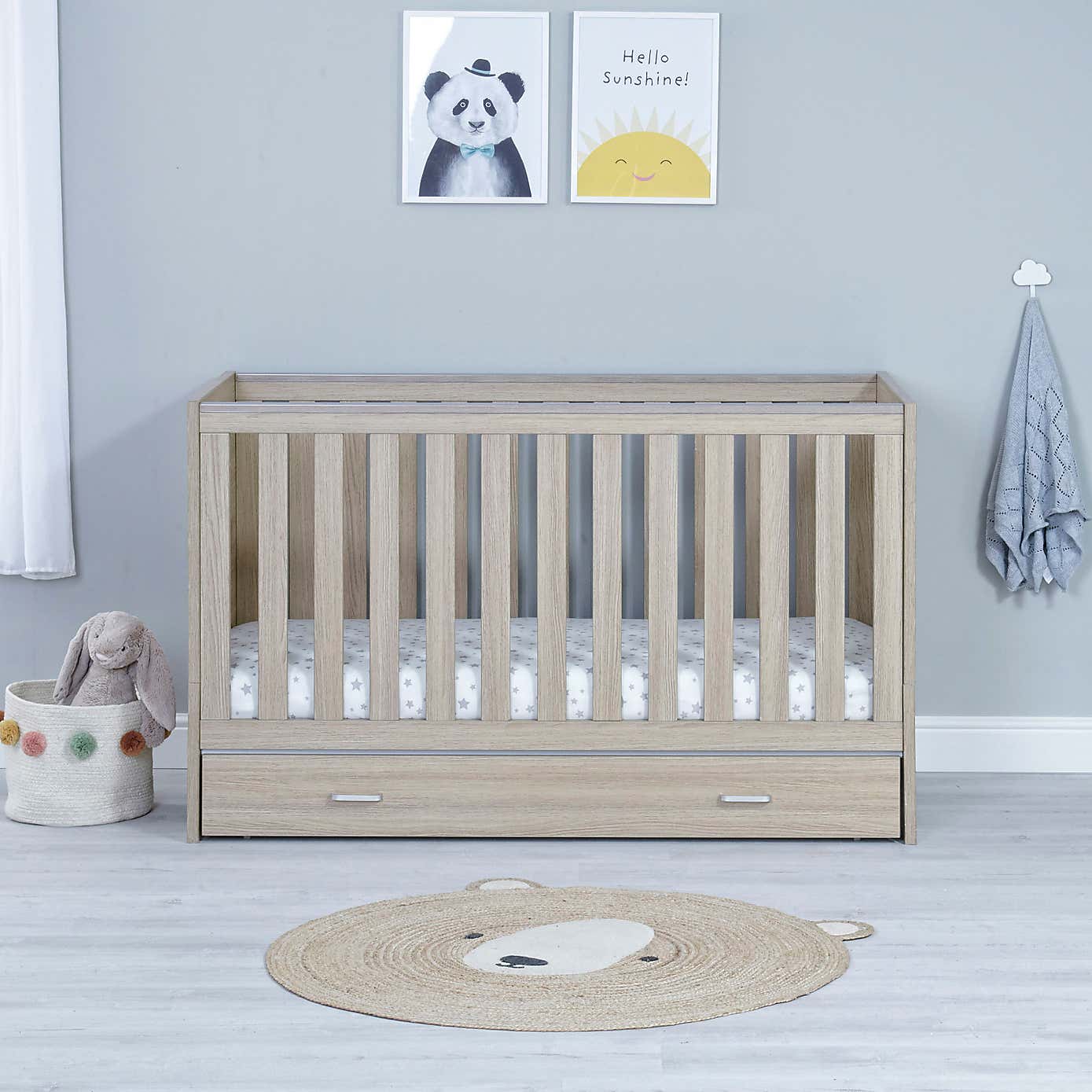 Babymore Veni Cot Bed with Drawer