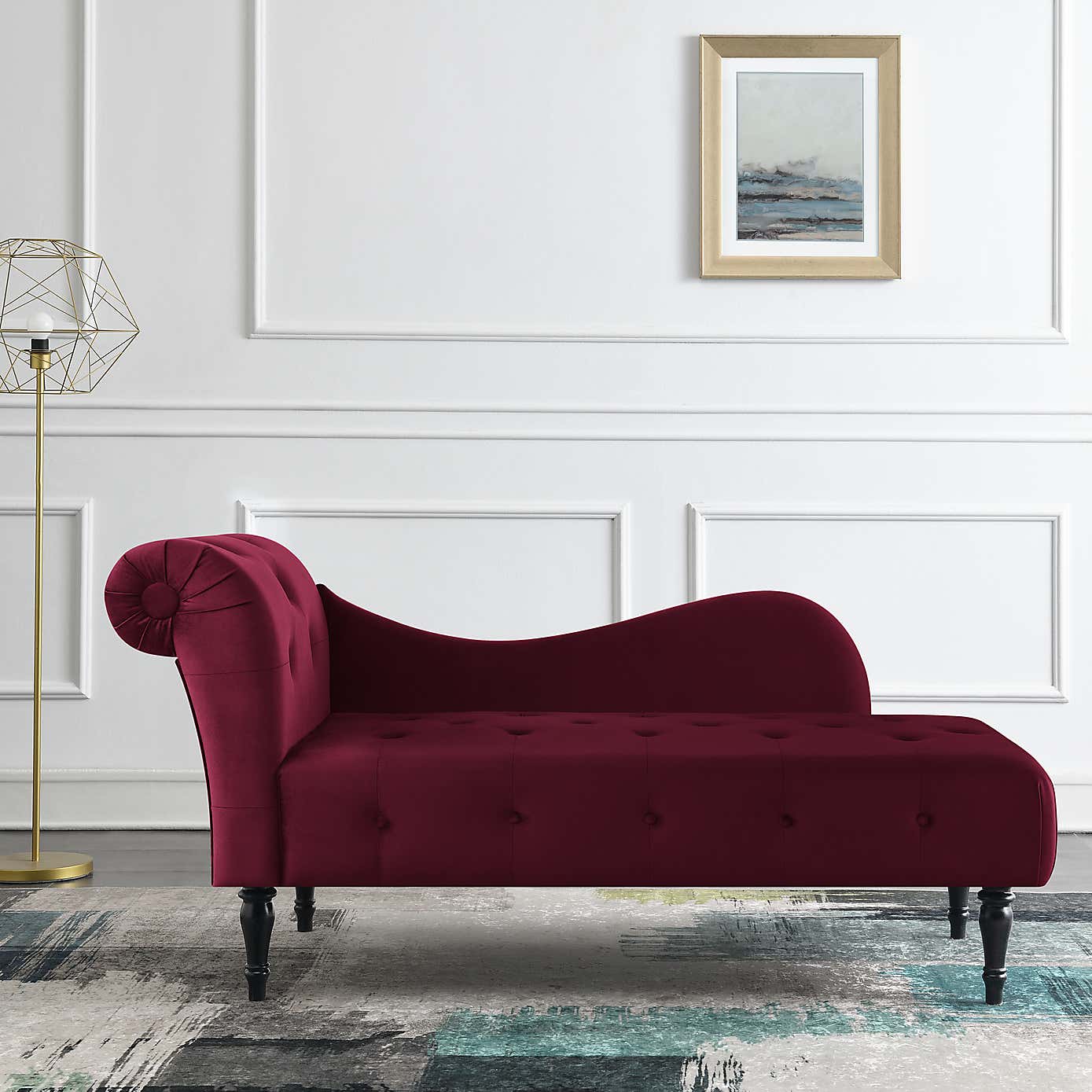 Wisteria Velvet Chaise Lounge