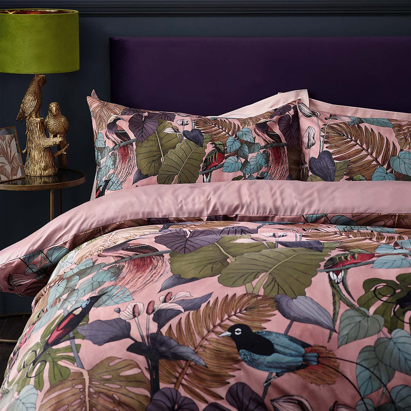 Wylder Moriyo Velvet Duvet Cover & Pillowcase Set, Blush
