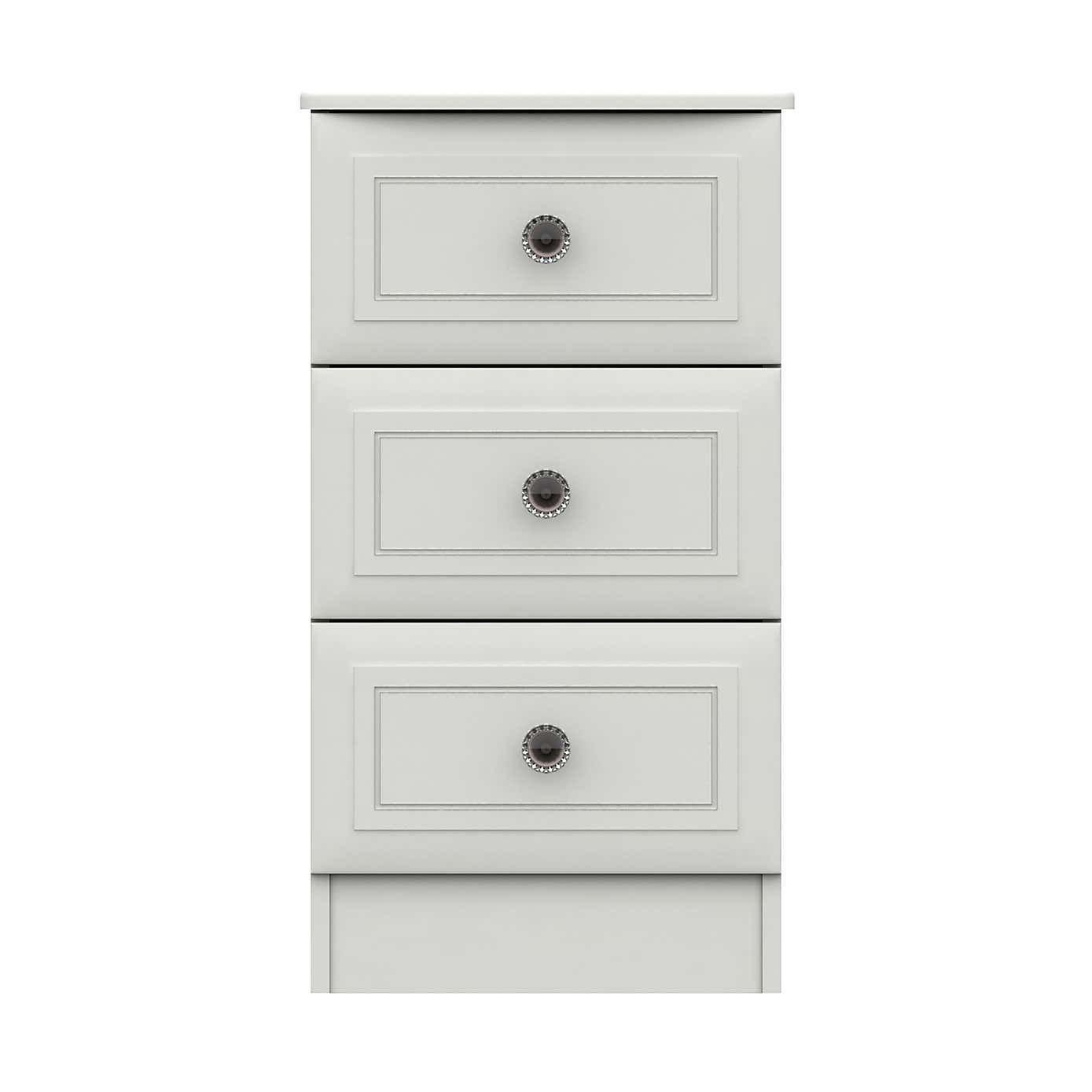 Portia 3 Drawer Bedside Table