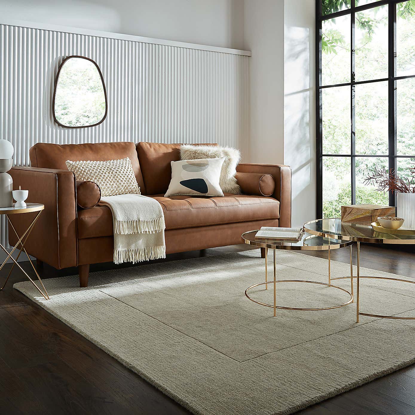 Boston Wool Border Square Rug