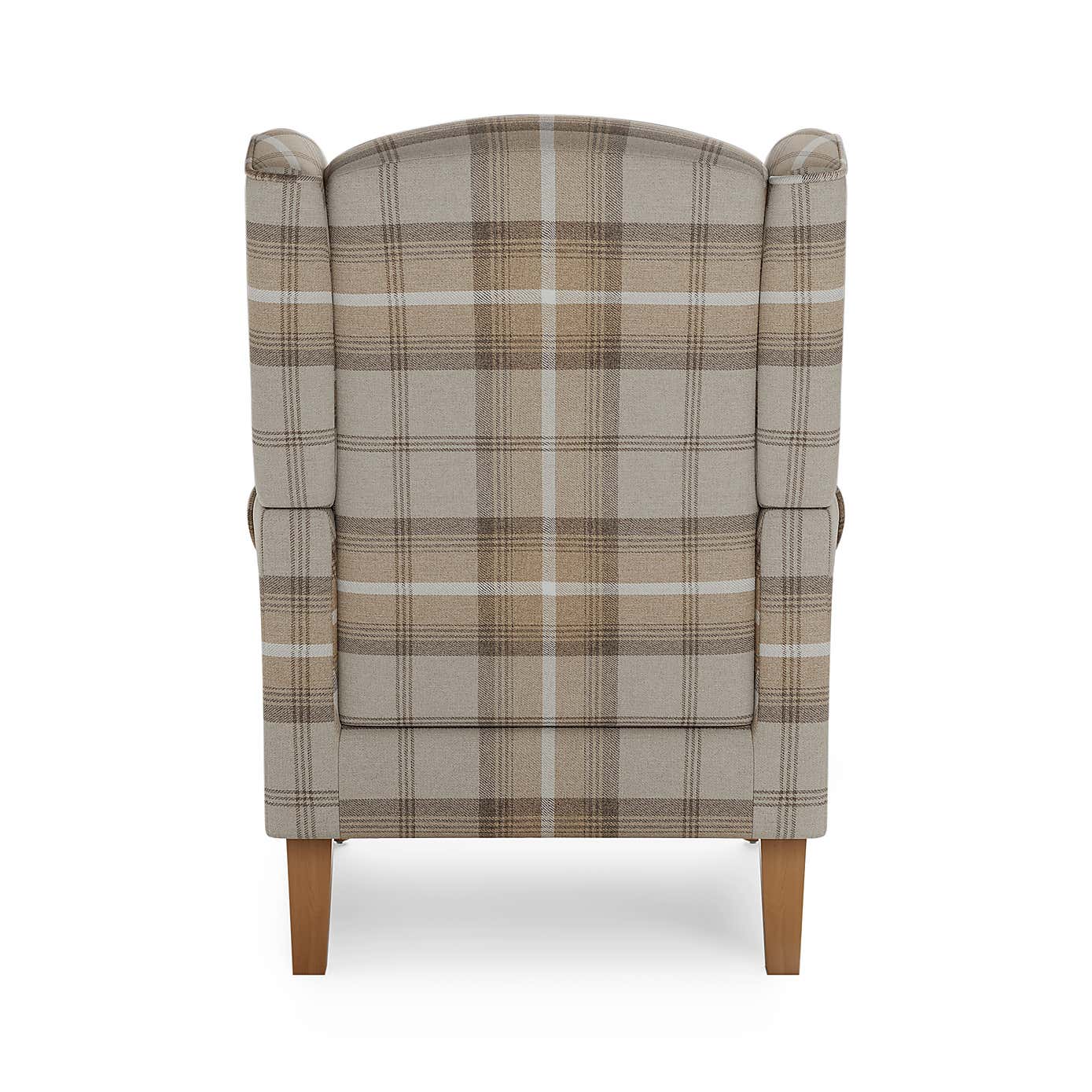 Oswald Check Wingback Armchair