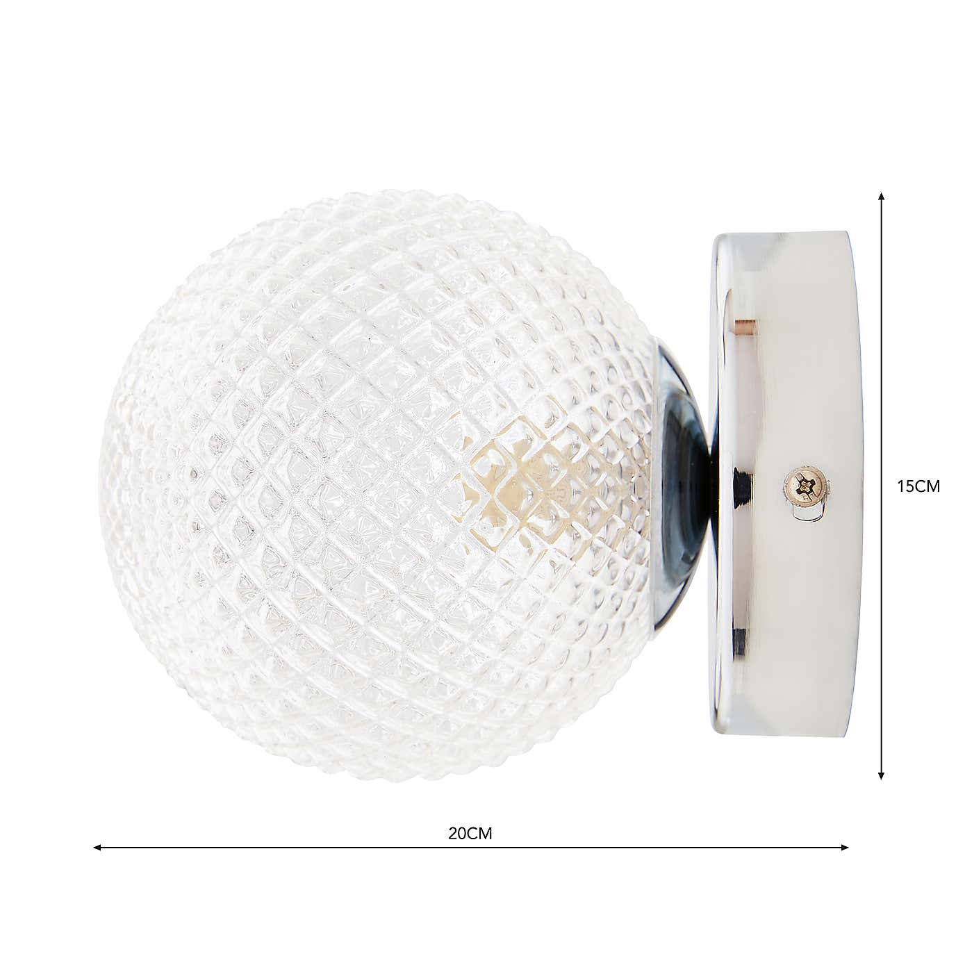 Vaughn Globe Glass Wall Light