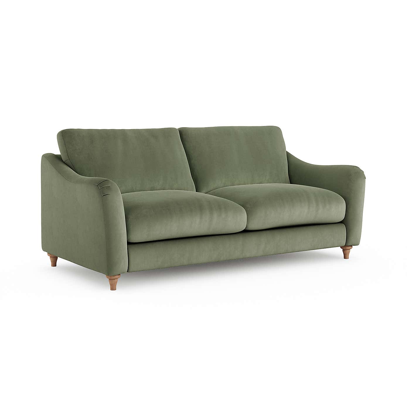 Hattie Matte Plush Velvet 3 Seater Sofa