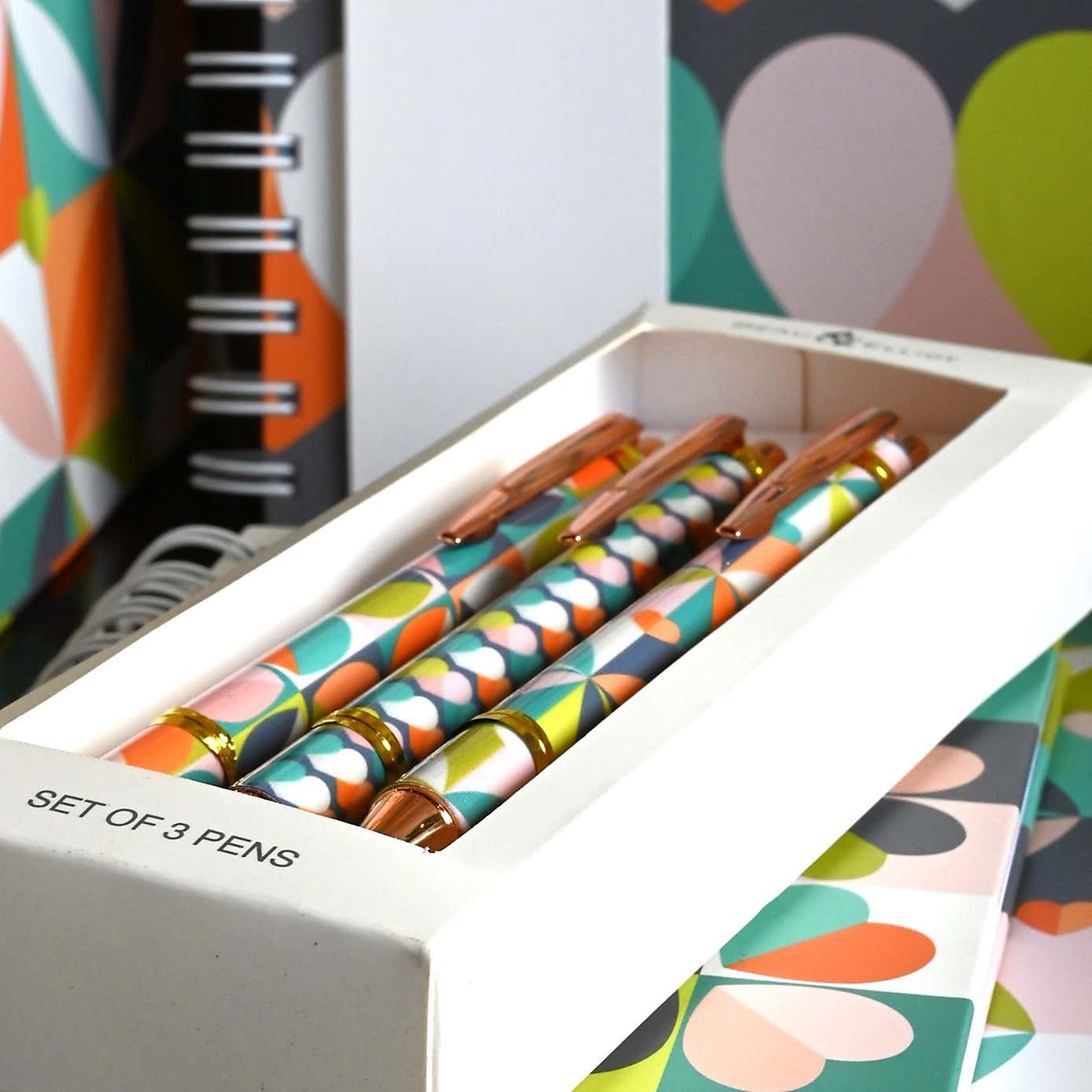 Carnaby Pack of 3 Mixed Designs Pen Set