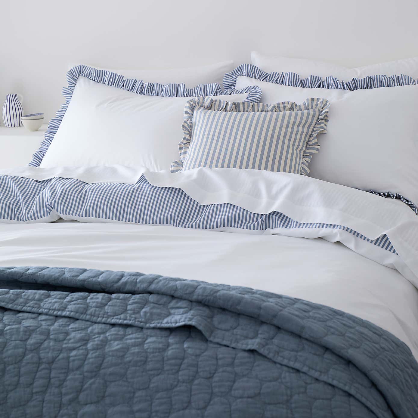 Hampton Frill Duvet Cover & Pillowcase Set