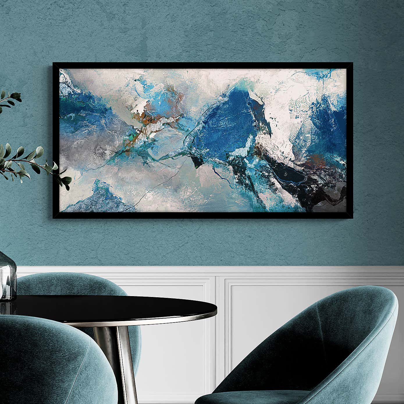 Hurricane Blue Framed Print