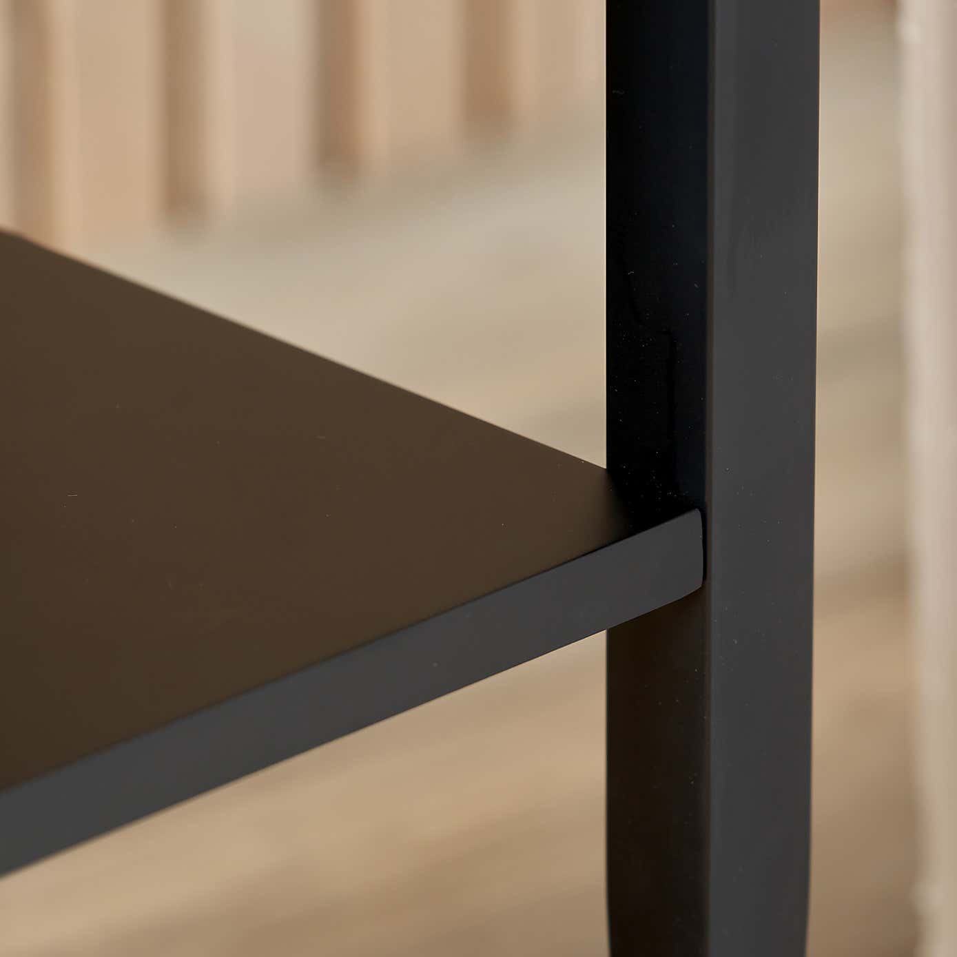 Marnie Console Table, Black Wood