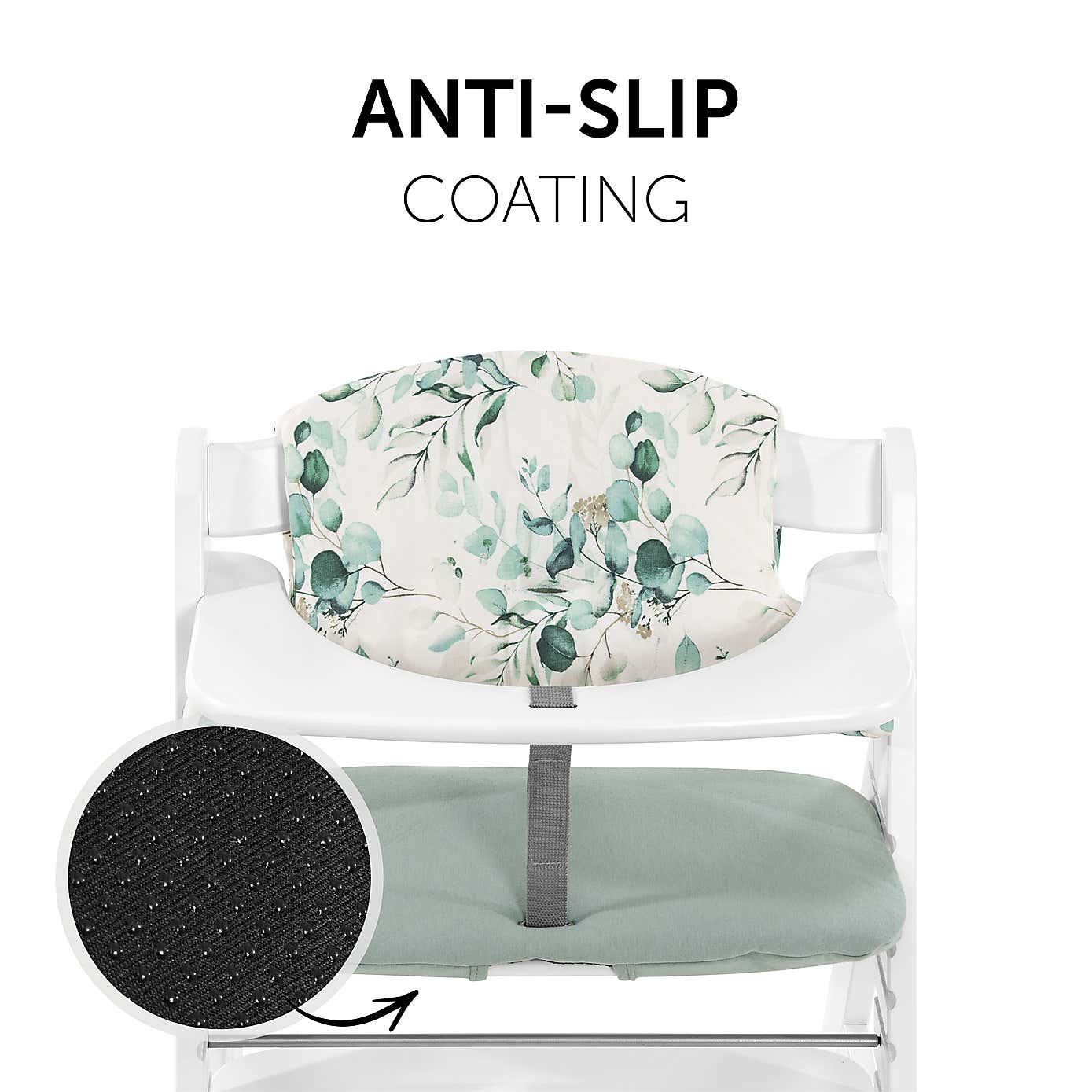 Hauck Alpha Highchair Pad, Leaves Print